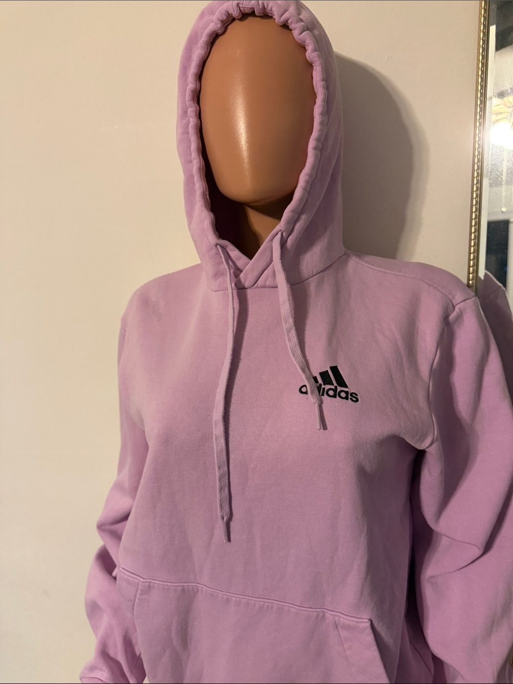 adidas Lavender/Pastel Purple Hoodie with Black Logo - Picture 2 of 4